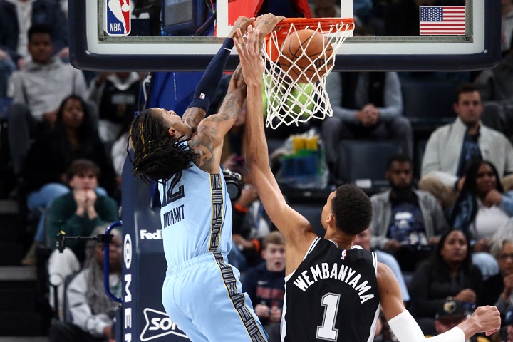 Ja Morant y Victor Wembanyama se enfrentan por primera vez esta temporada